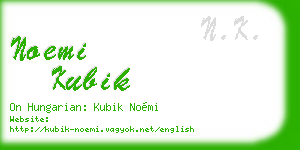 noemi kubik business card